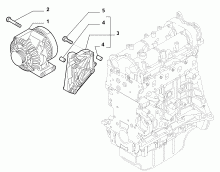 55301-010 ALTERNATOR AND MOUNTING