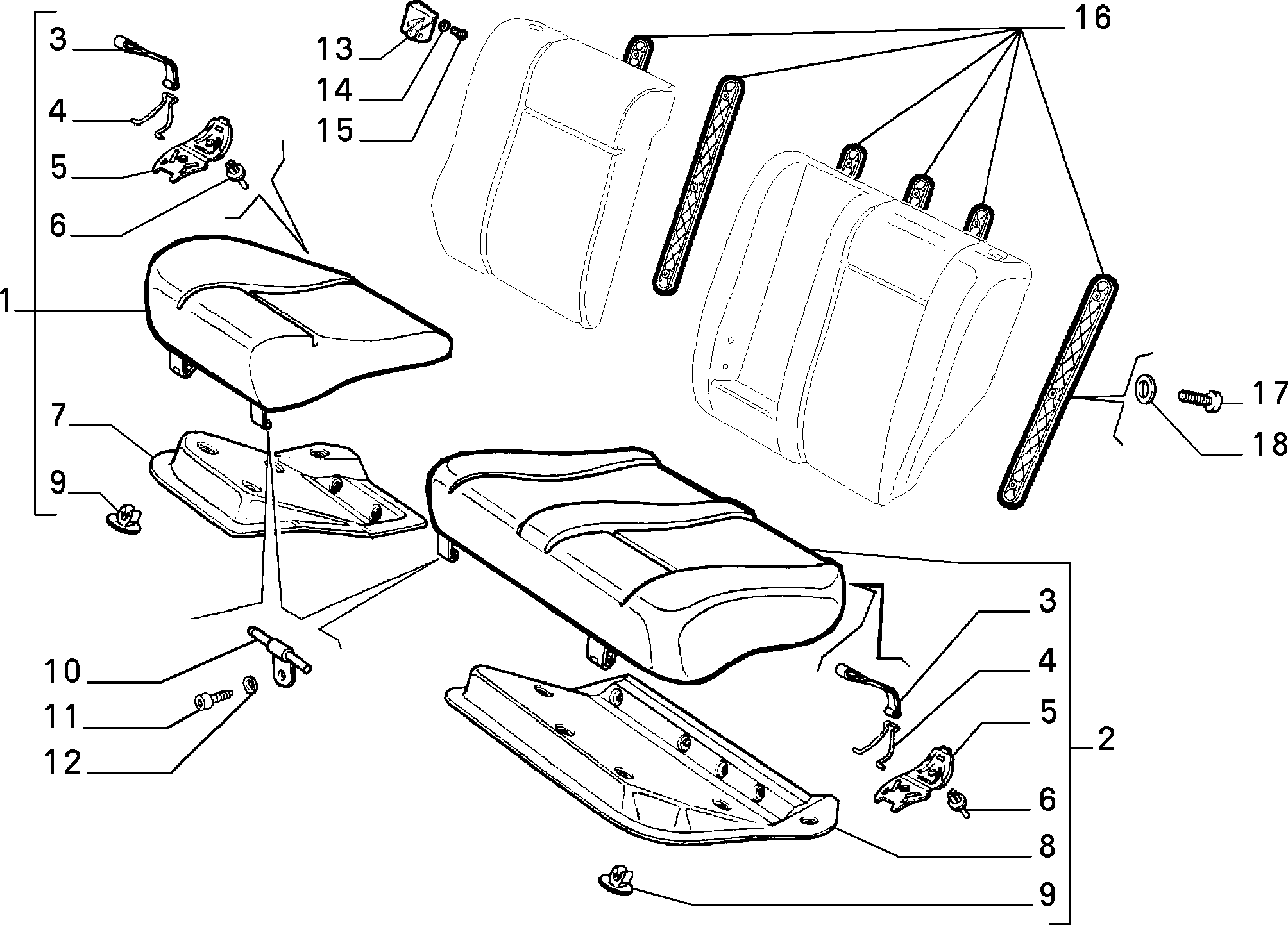 70613/01 REAR SEAT