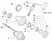 21220-010 GEARING AND HALF CRANKSHAFT