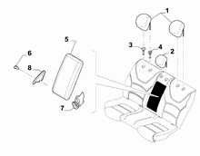 70613-050 REAR SEAT HEAD REST