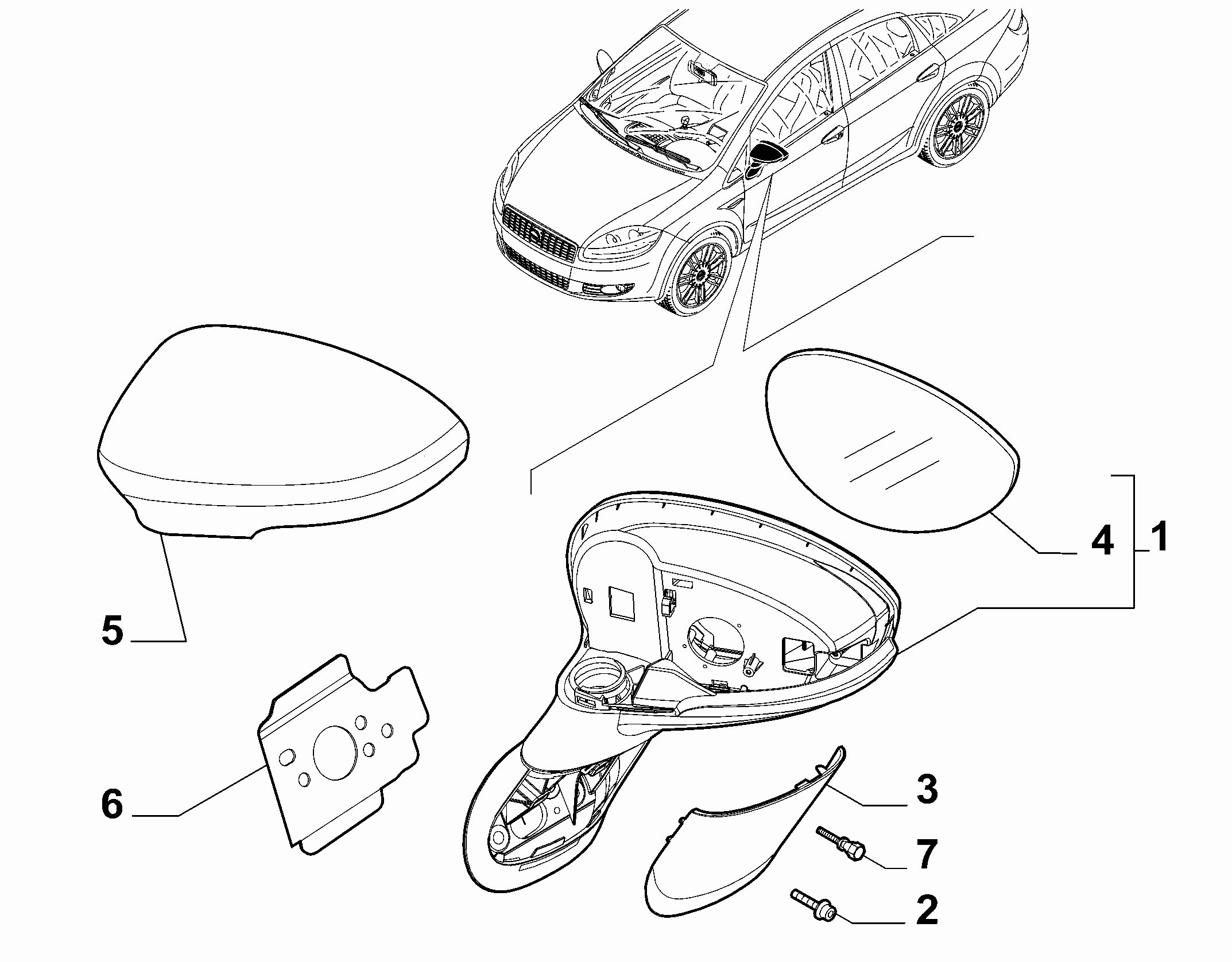 70740-020 WING MIRRORS