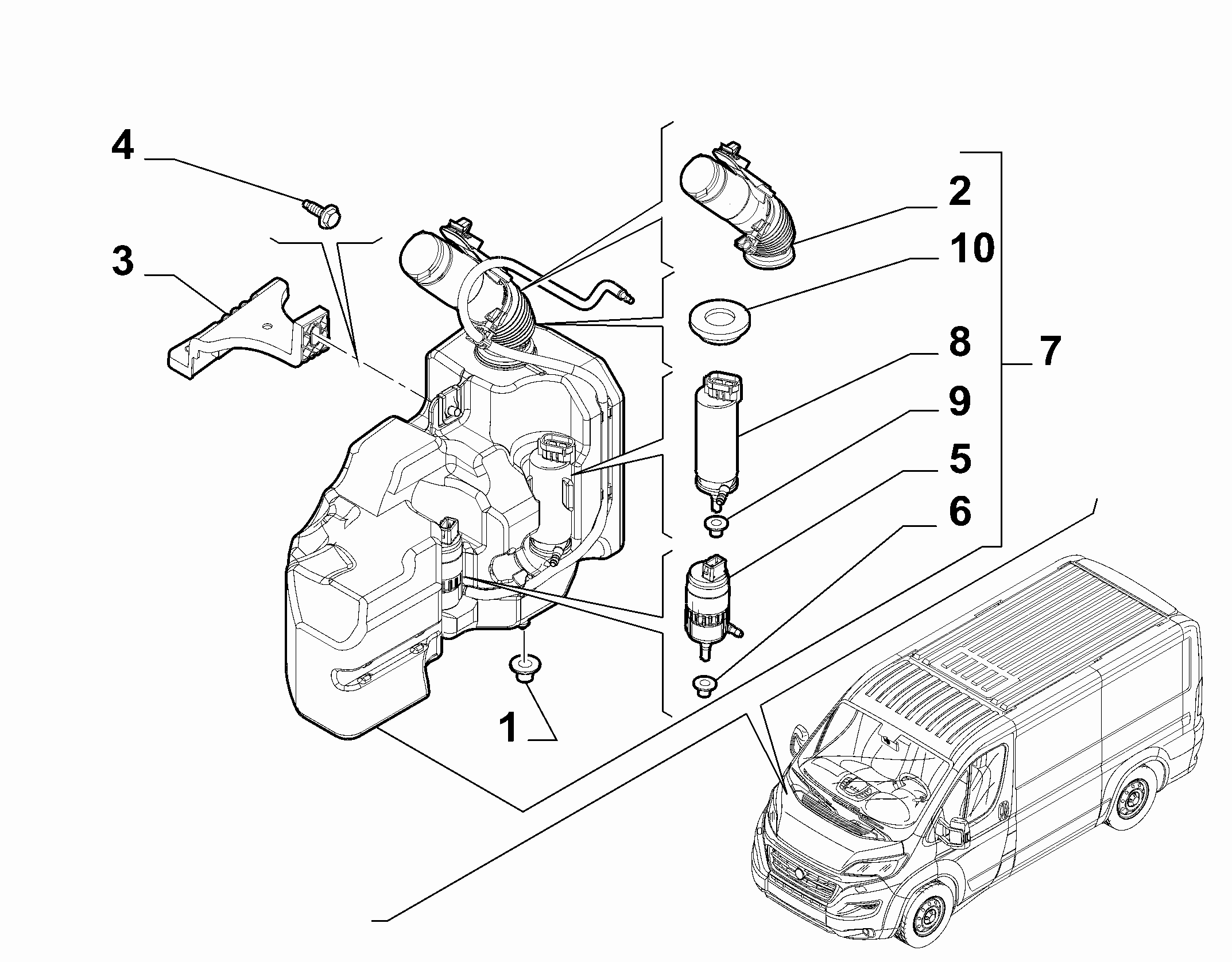 55514-030 WINDSHIELD WIPER RESERVOIR