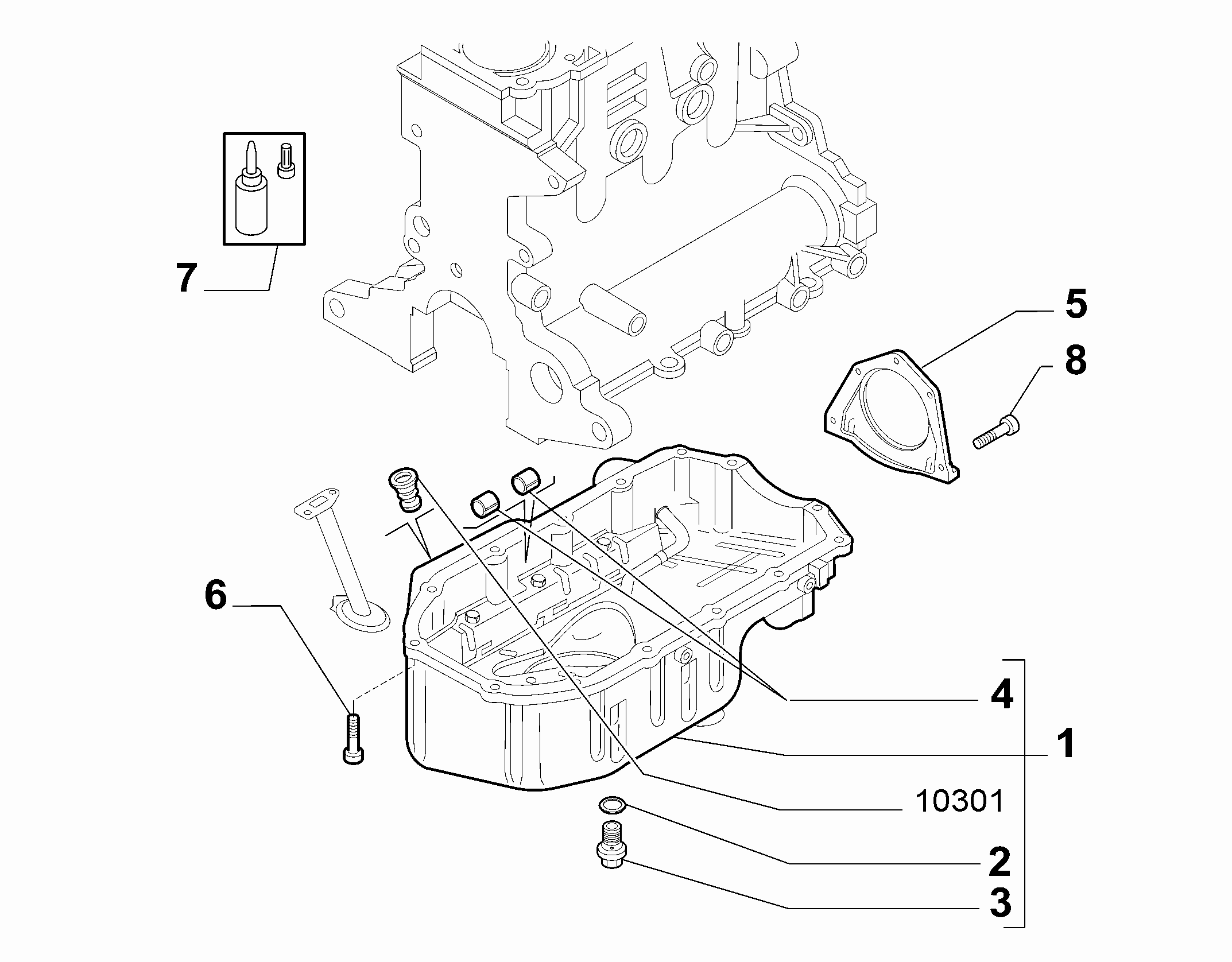 10102-010 OIL CAP AND FLOOR PANEL COVER