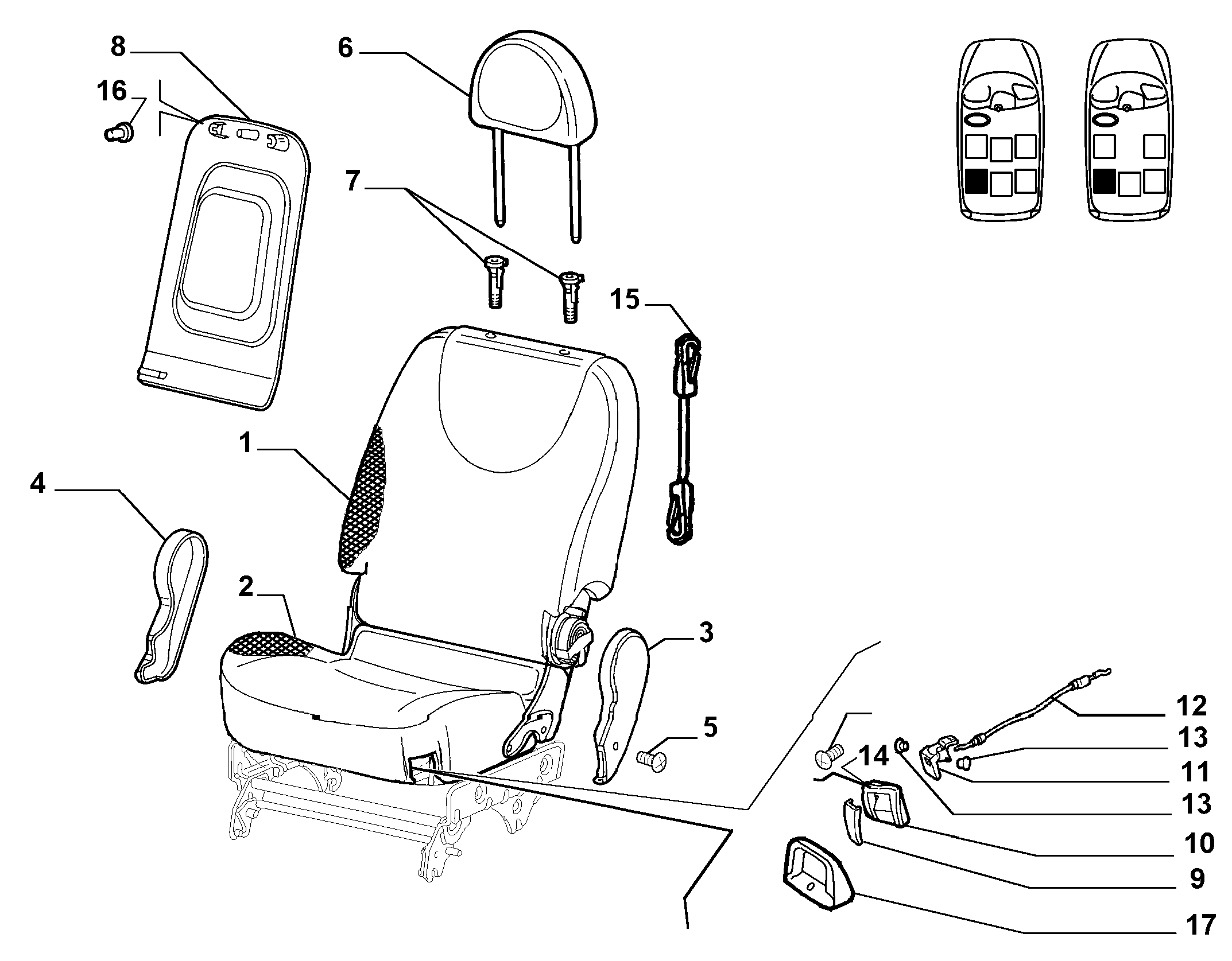 70613/01 REAR SEAT