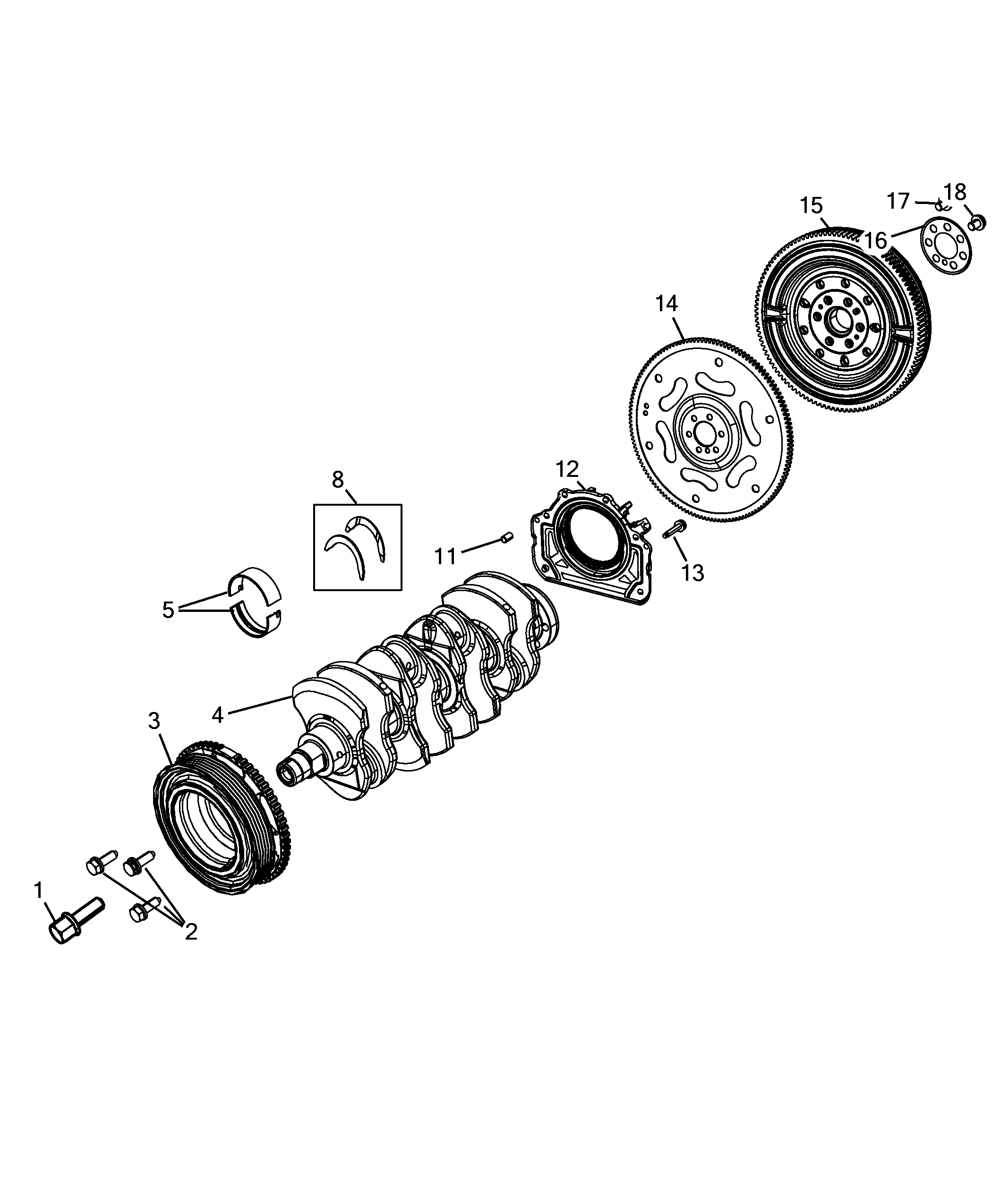 10103-010 ENGINE SHAFT AND HALF BEARING