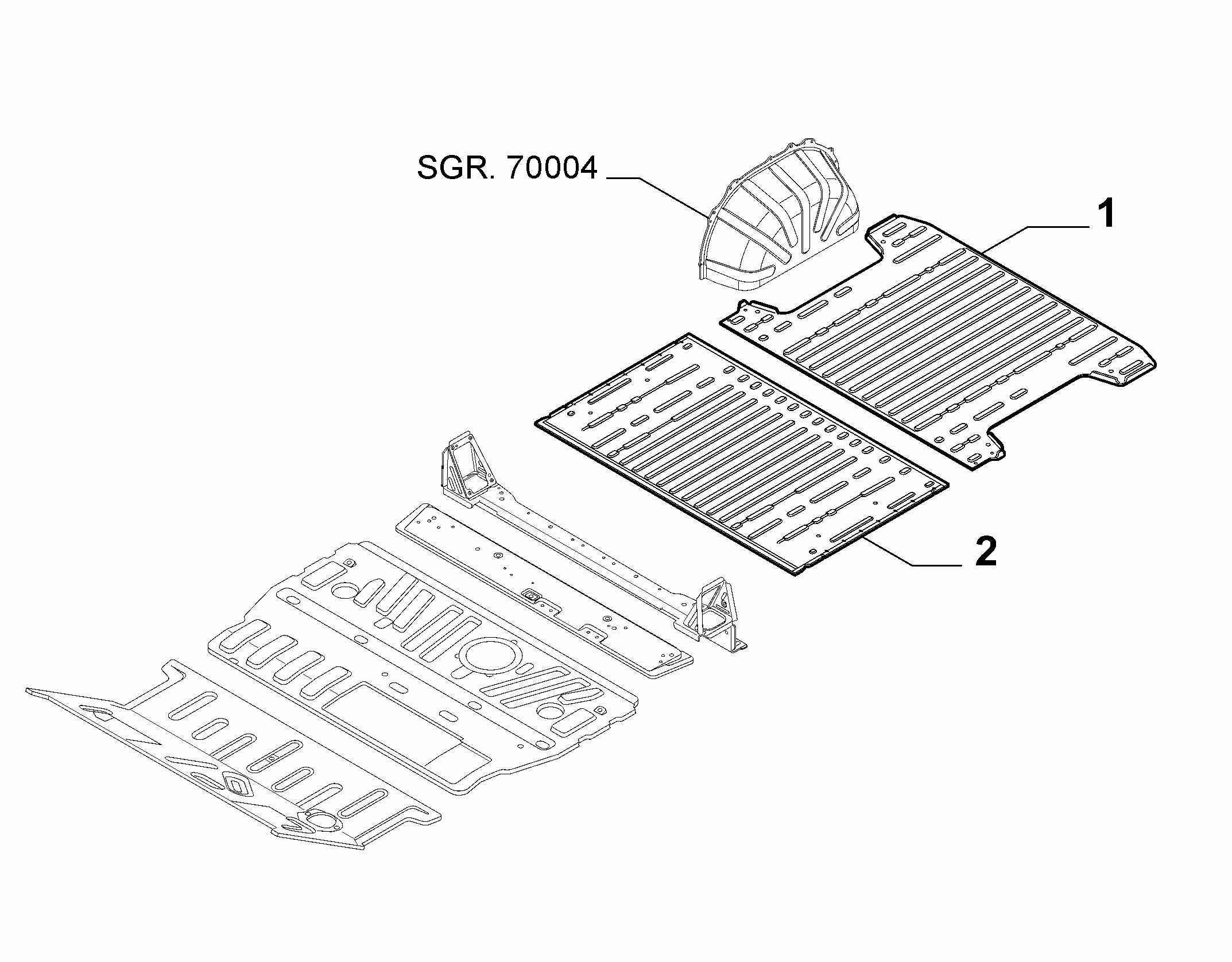 70006-020 REAR FLOOR PANEL