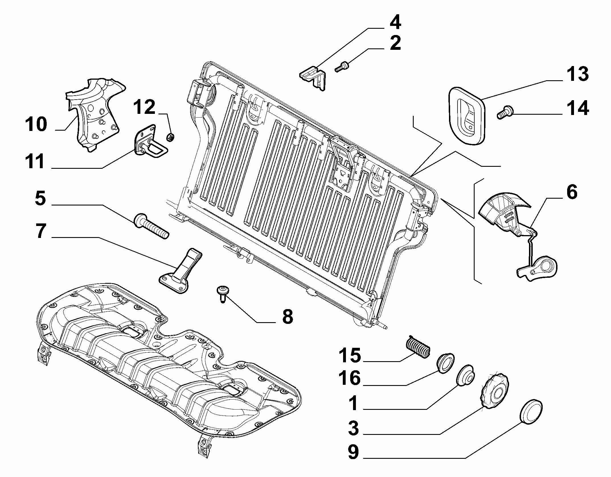 70613-030 REAR SEAT ADJUSTMENT DEVICE
