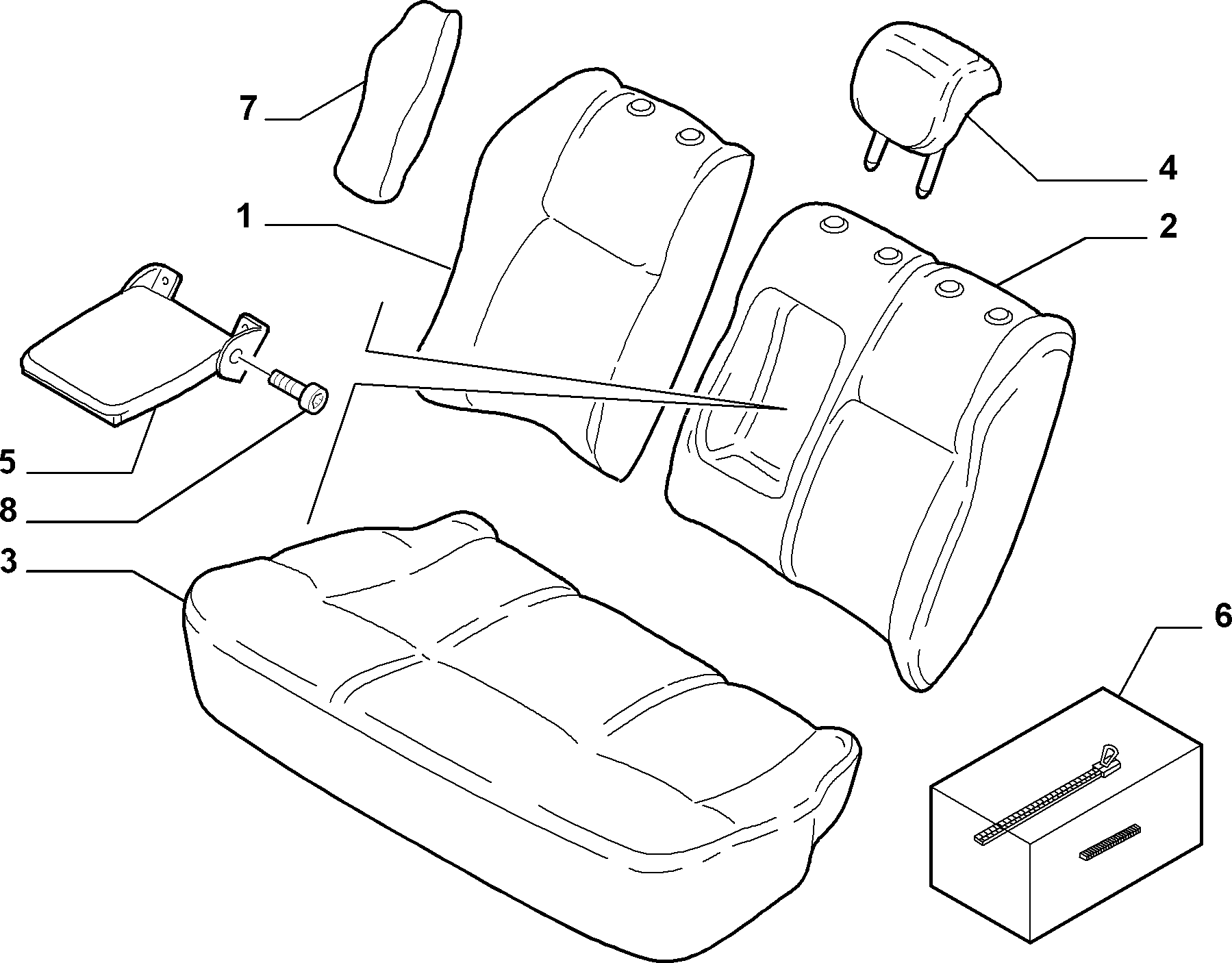 70615/00 REAR SEAT LINING