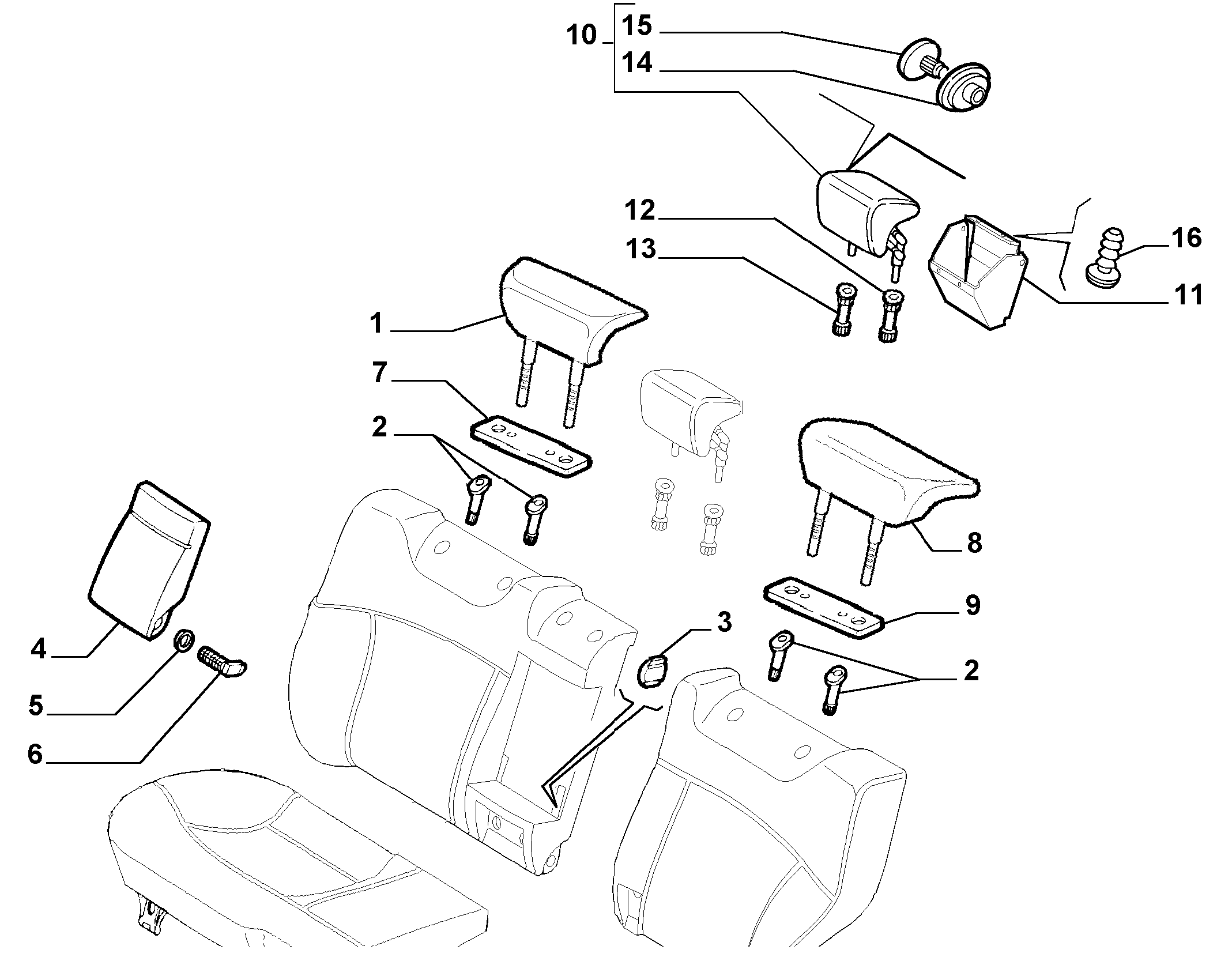 70613/02 REAR SEAT