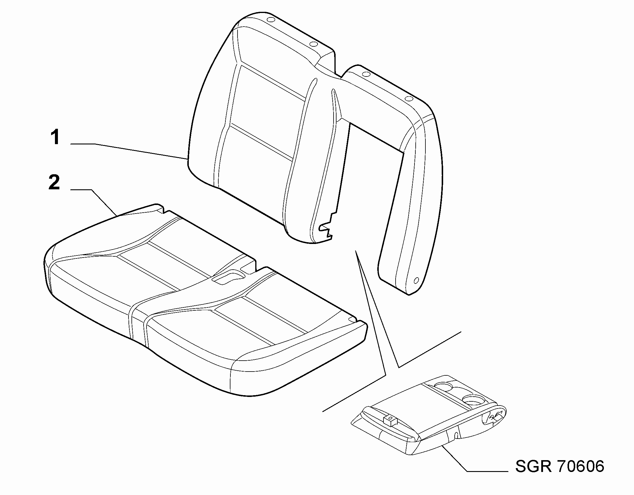 70601-012 PASSENGER SEAT CUSHIONS