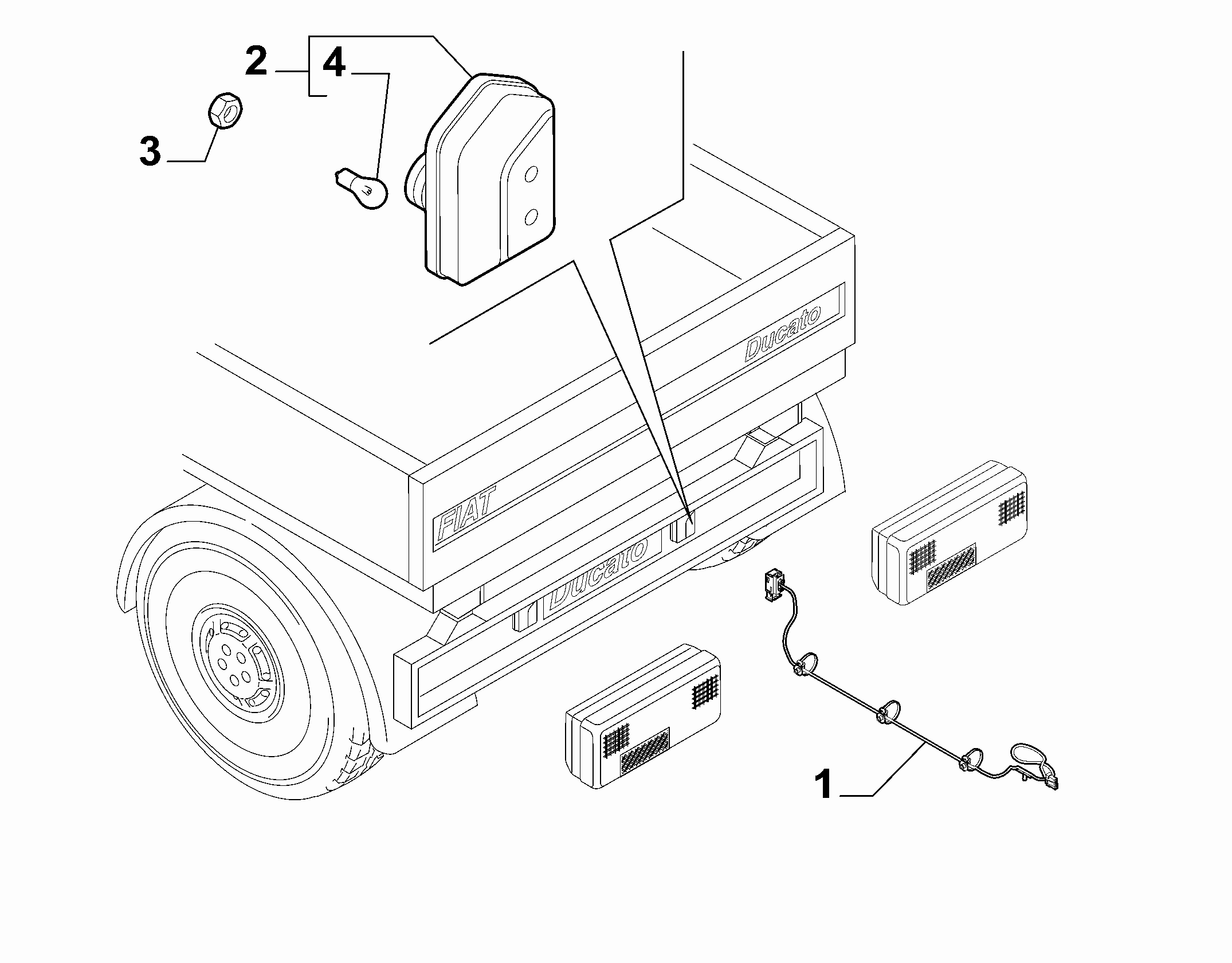 55401-040 REVERSE FOG TAIL LAMP