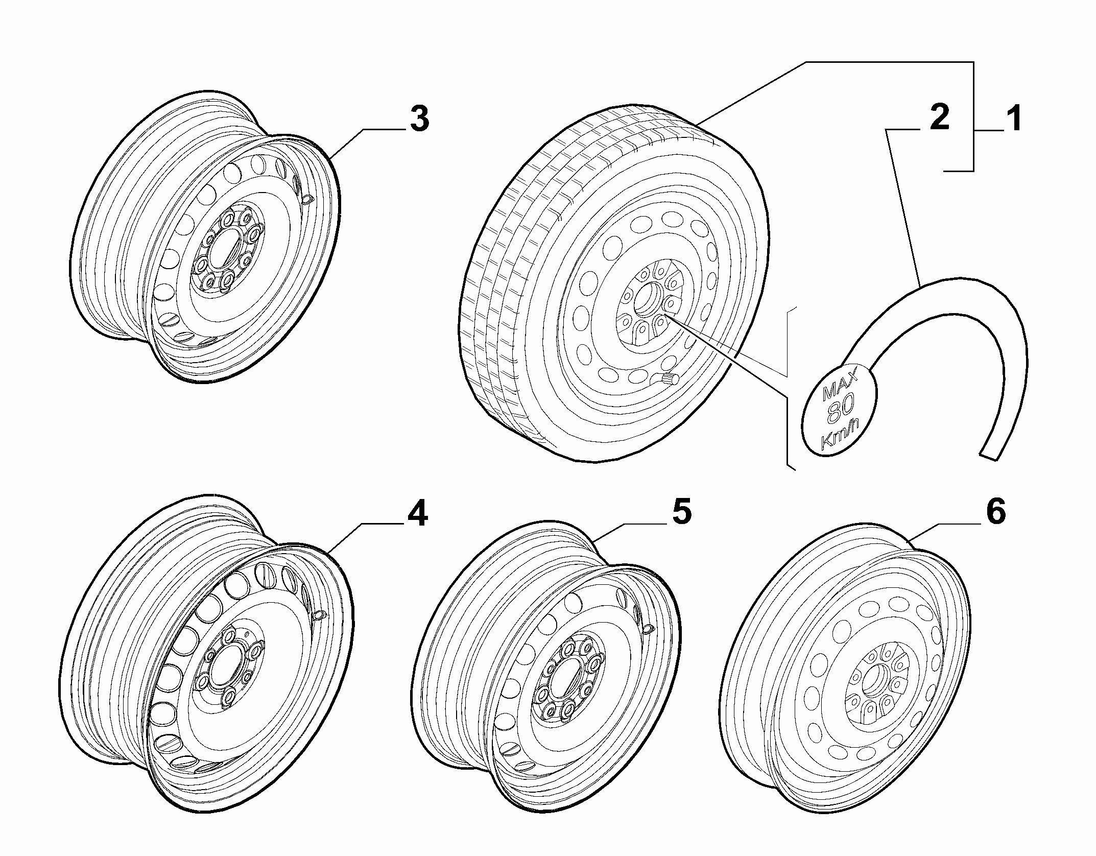 44316-030 SPARE WHEEL