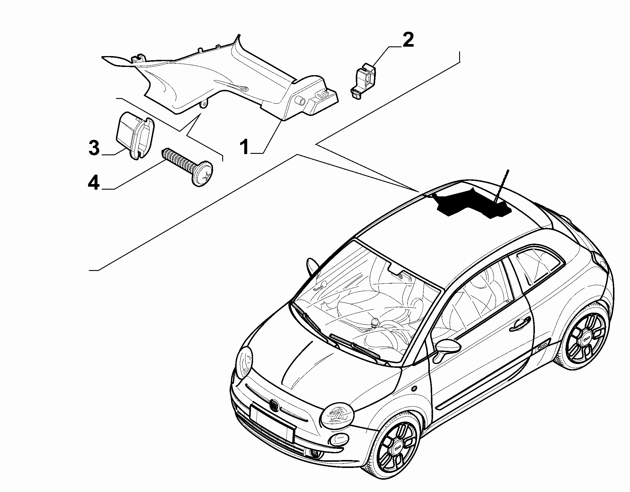 70523-040 INNER REAR PILLAR AND QUARTER GLASS TRIMS