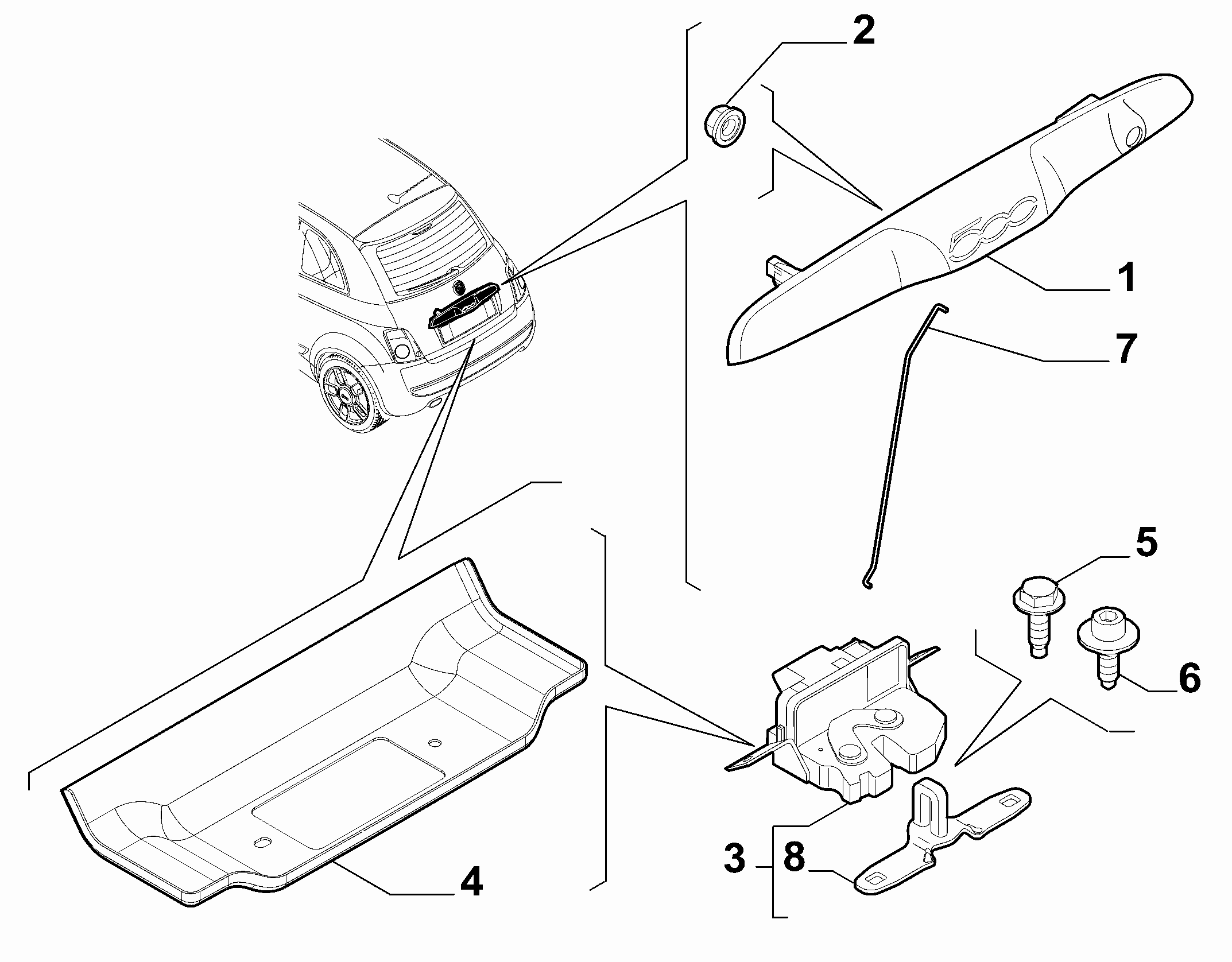 70148-020 BONNET LOCK