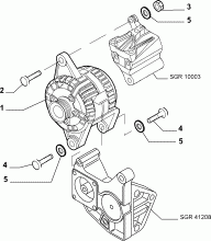 55301-010 ALTERNATOR AND MOUNTING