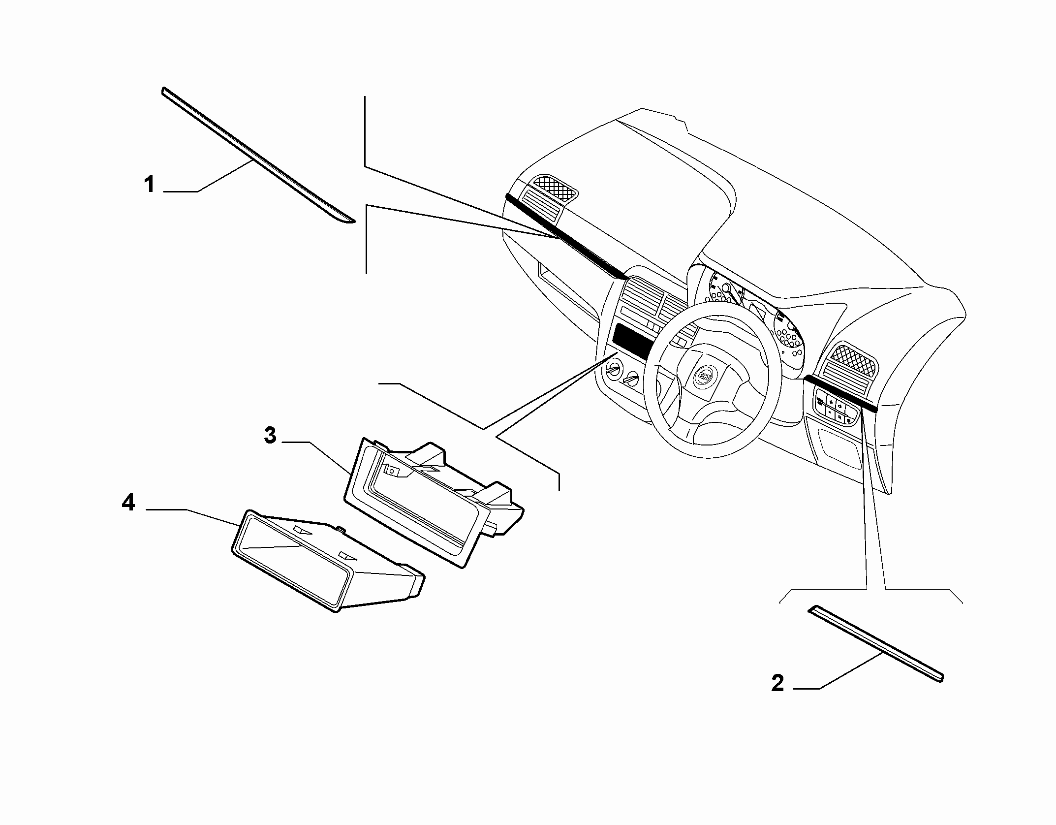 70502-020 DASHBOARD INSTRUMENT HOLDER DIALS