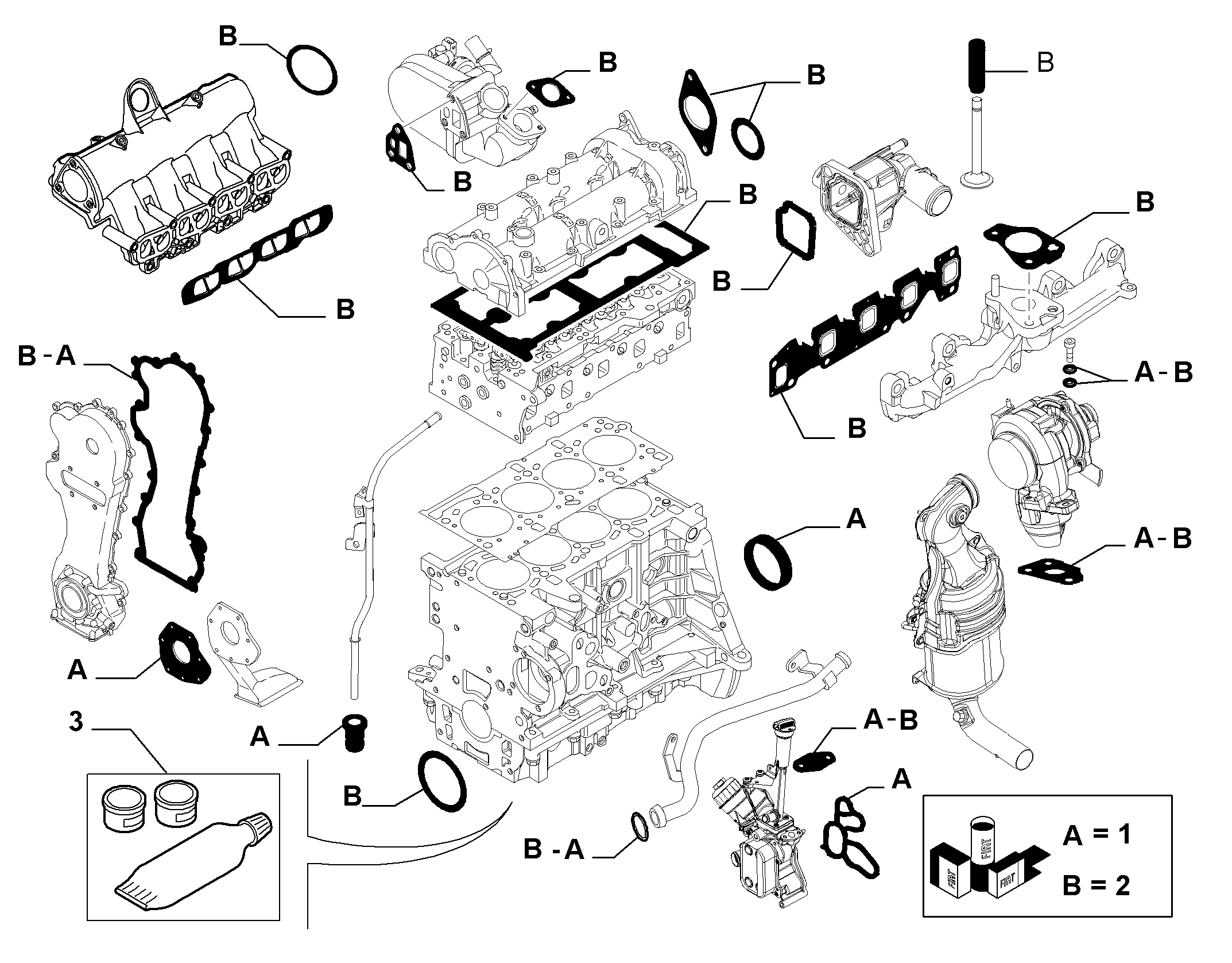10101-050 GASKET KIT, HEAD AND CRANKCASE
