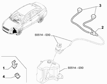 55514-040 FRONT AND REAR WIPER TUBING