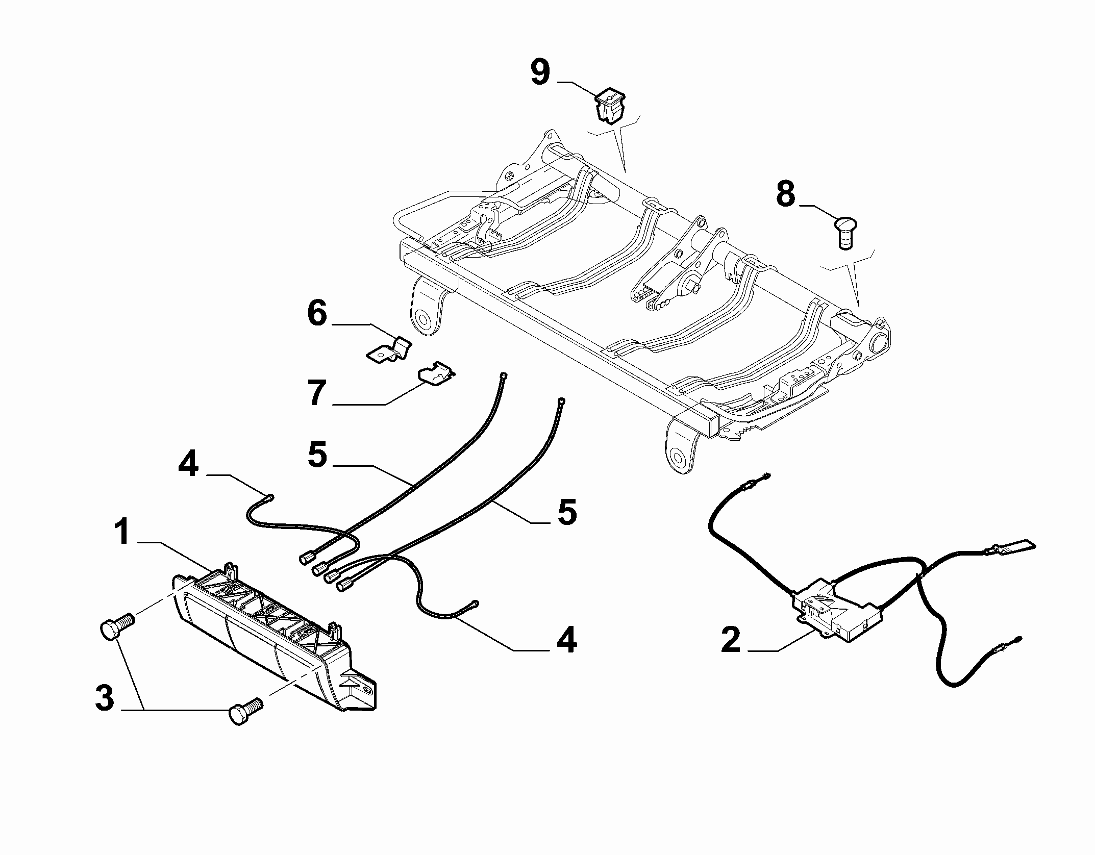 70613-030 REAR SEAT ADJUSTMENT DEVICE