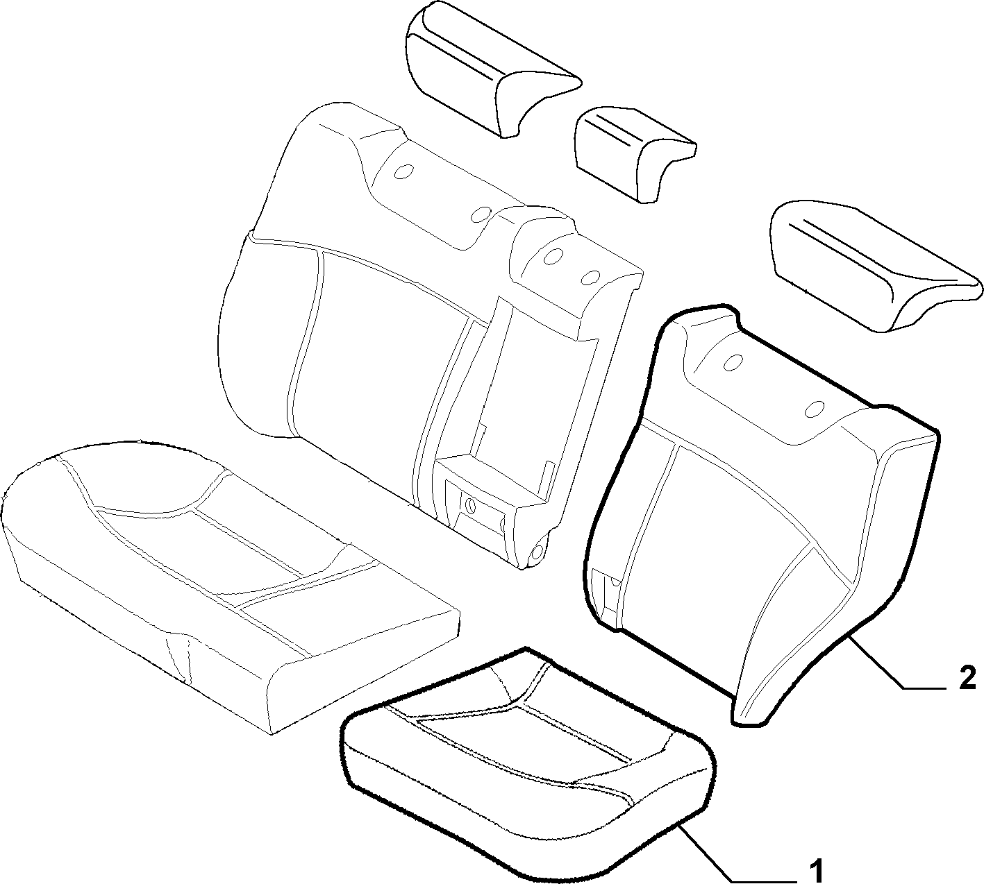 70615/03 REAR SEAT LINING