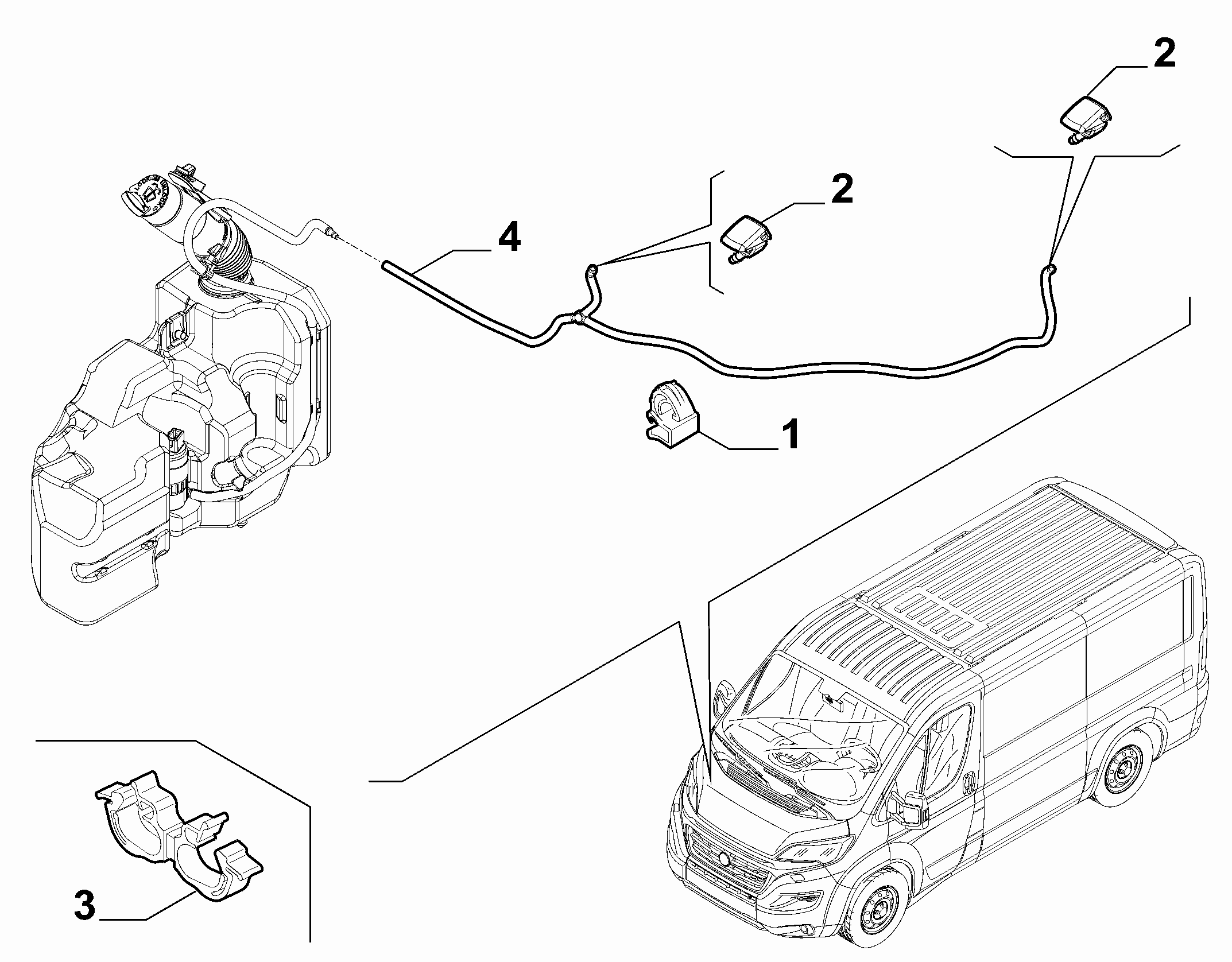 55514-040 FRONT AND REAR WIPER TUBING
