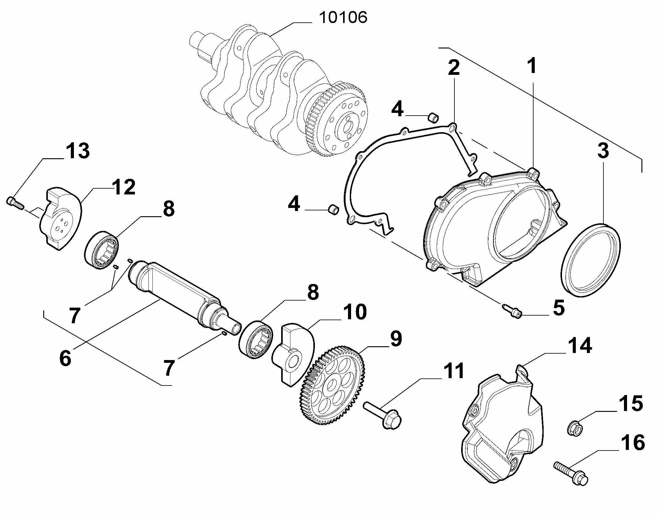 10103-040 COUNTER-ROTATING SHAFT UNIT