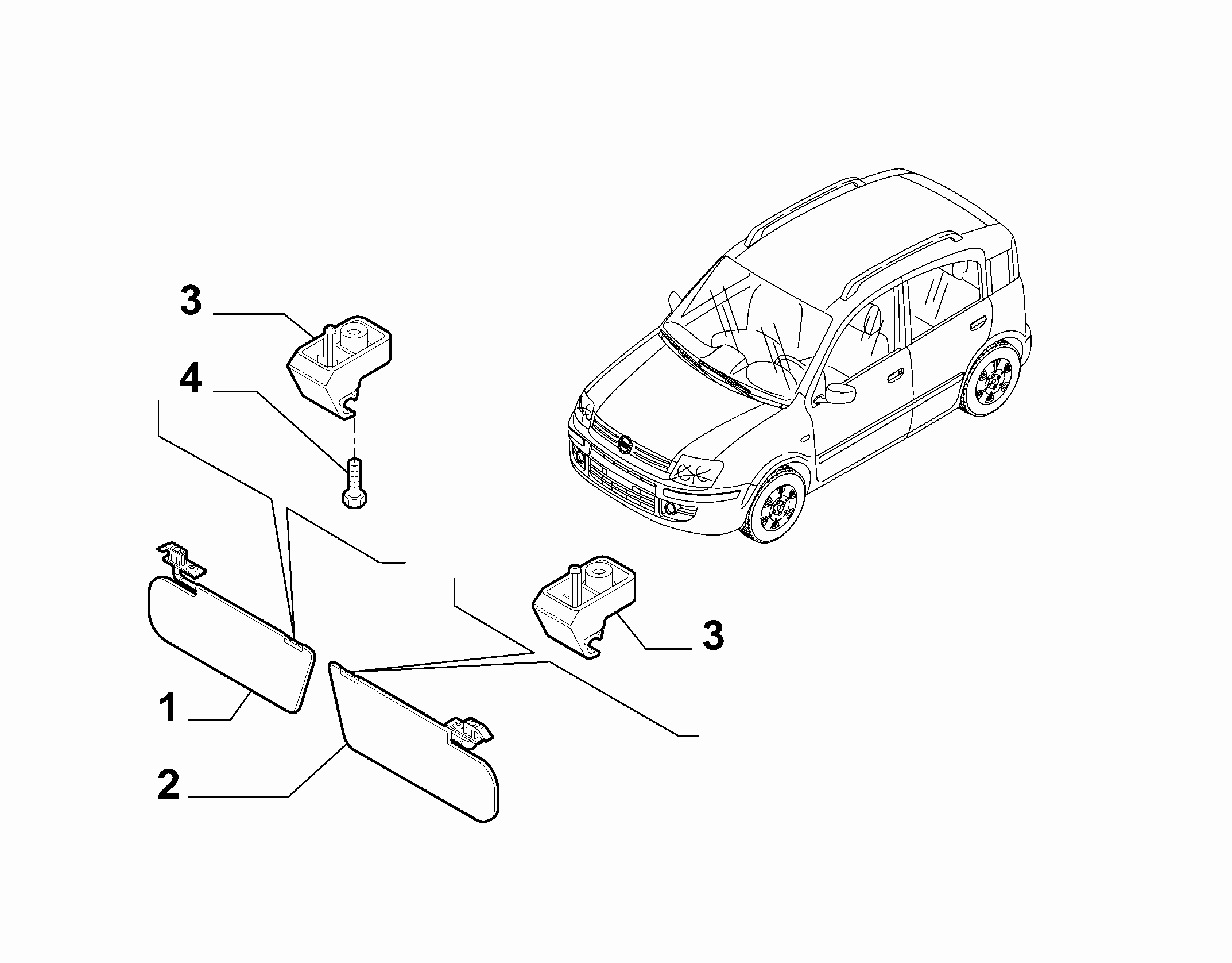 70525-010 SUN VISOR