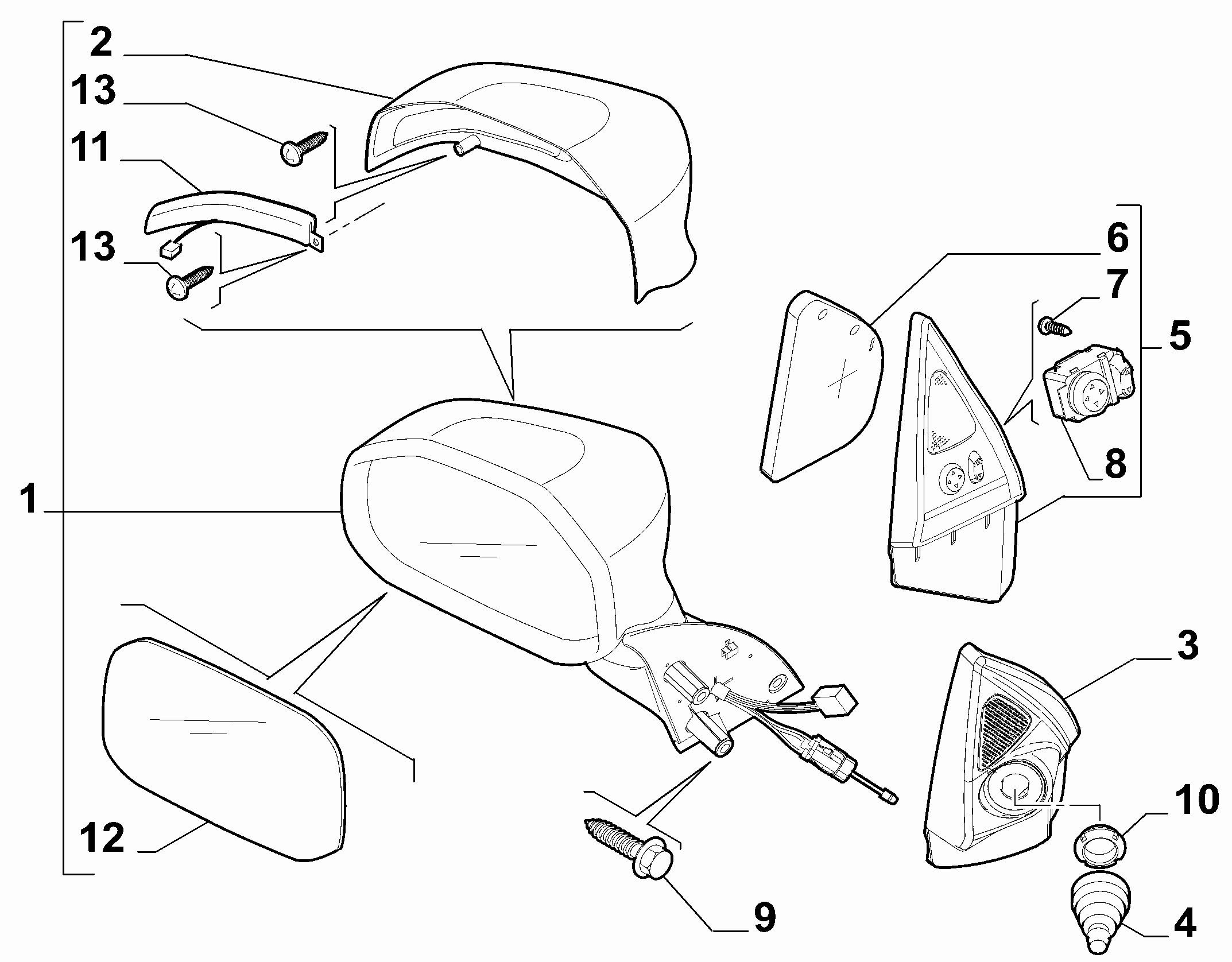 70740-020 WING MIRRORS