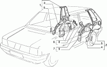 70003/00 КУЗОВ, РАМЫ (ЦЕНТРАЛЬНАЯ ЧАСТЬ) 