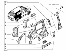 70004-010 REAR SIDE FRAME STRUCTURE