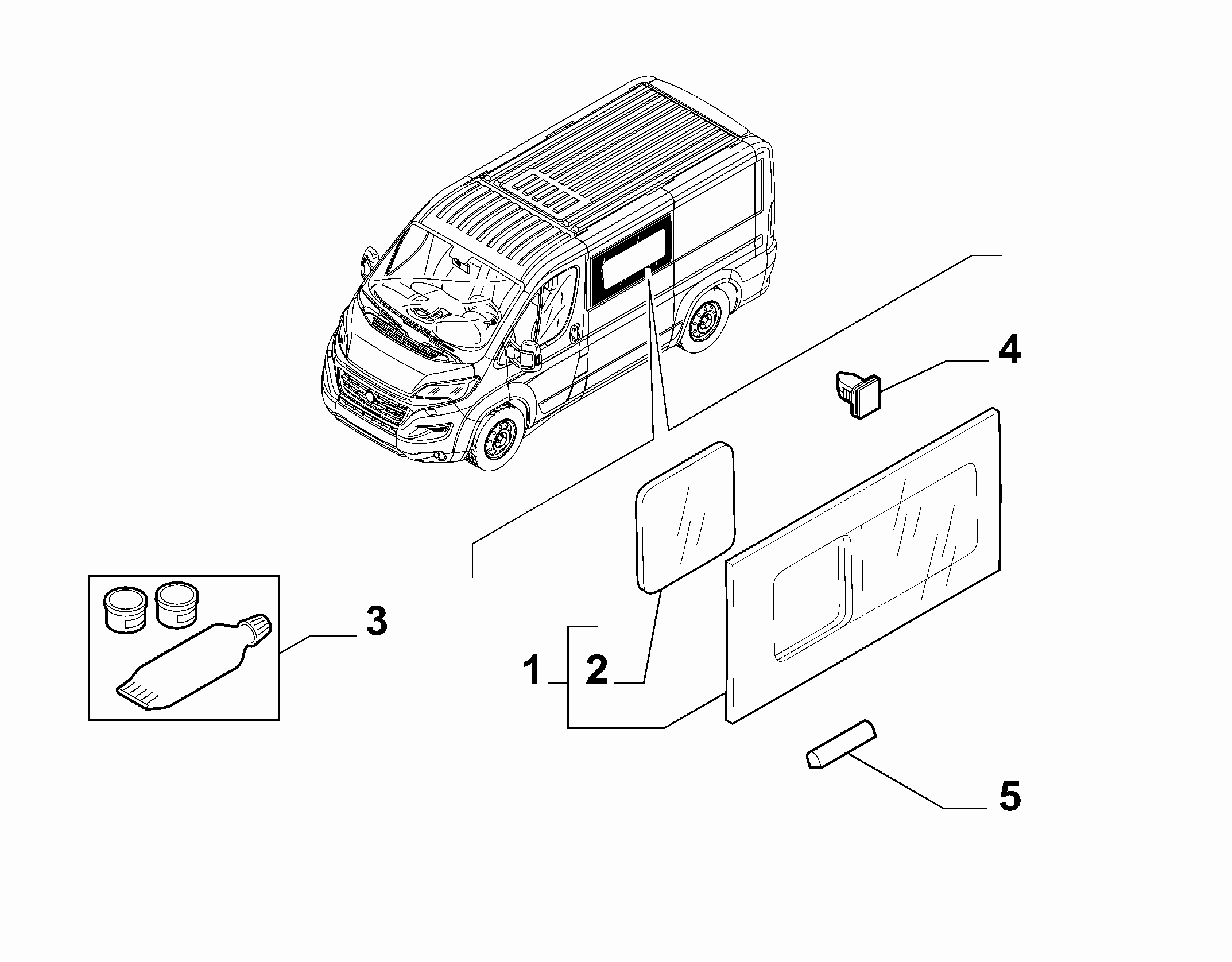 70156-015 QUARTER GLASS FOR COMMERCIAL VEHICLES