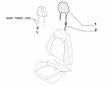 70601-070 FRONT SEAT HEADREST & ARMREST PADDING