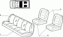 70611/00 ЧЕХЛЫ ДЛЯ СИДЕНИЙ СРЕДНЕГО РЯДА