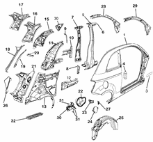 70019-020 REAR AND FRONT BEVELED SIDE FRAME