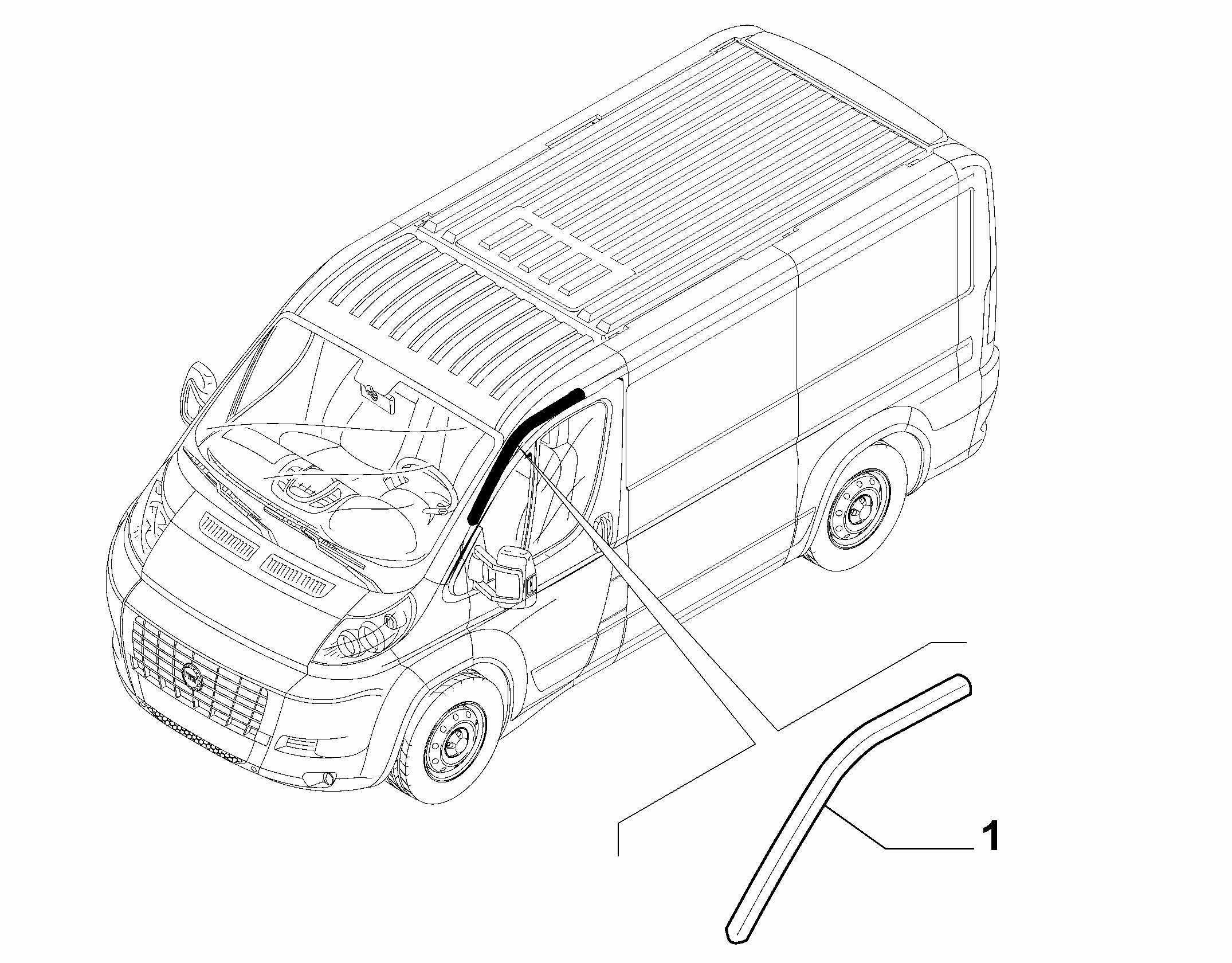 70712-030 OUTER MOULDINGS, ROOF AREA