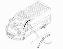 70712-030 OUTER MOULDINGS, ROOF AREA