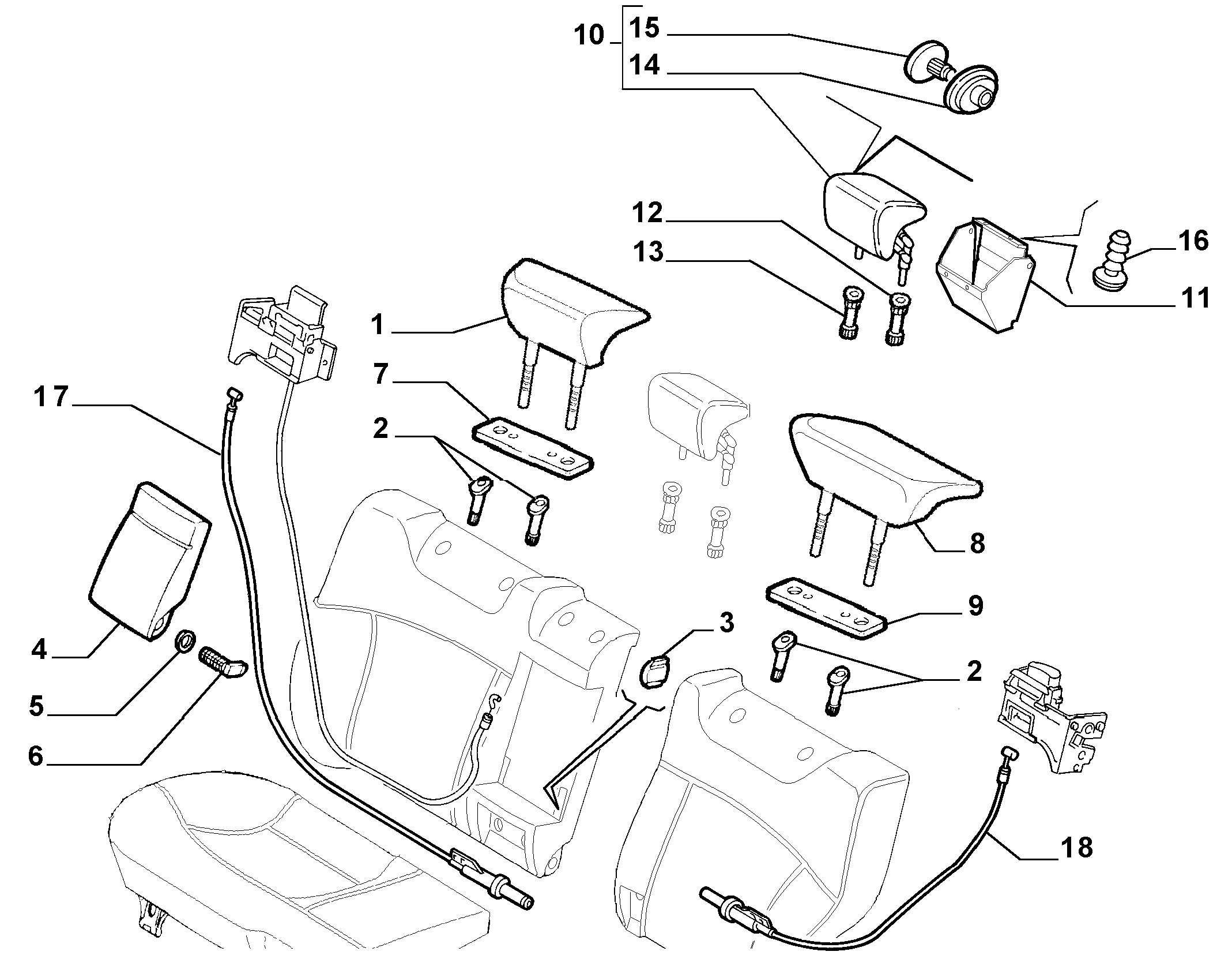 70613/03 REAR SEAT