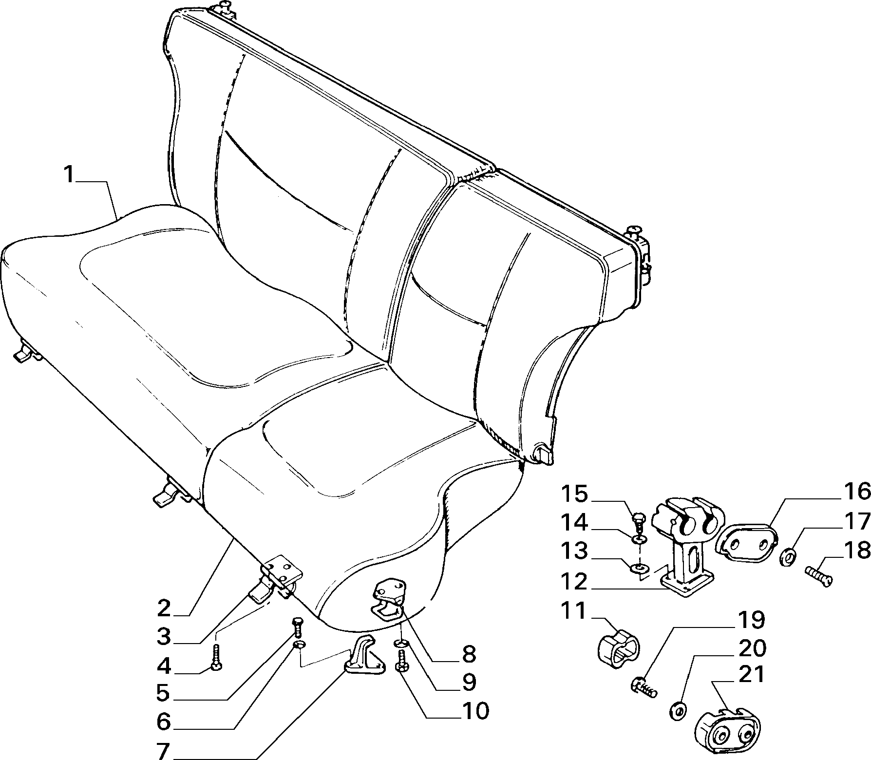 70613/00 REAR SEAT