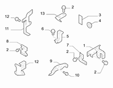 55527-010 CABLE SET FIXINGS