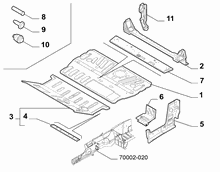 70006-010 CENTRAL FLOOR PANEL