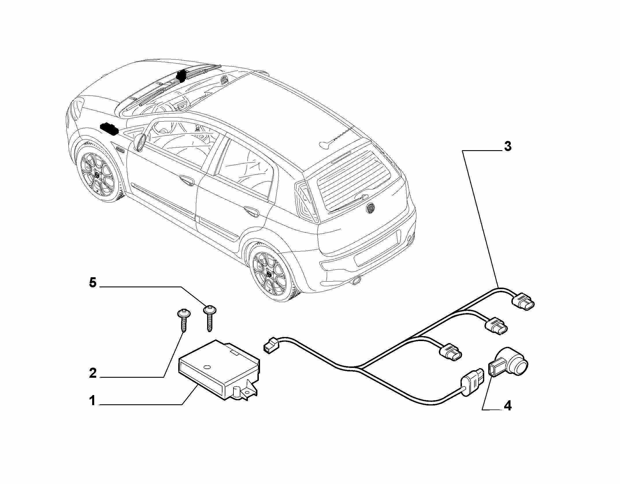 55501-060 CENTRALISED REAR PARKING SENSOR