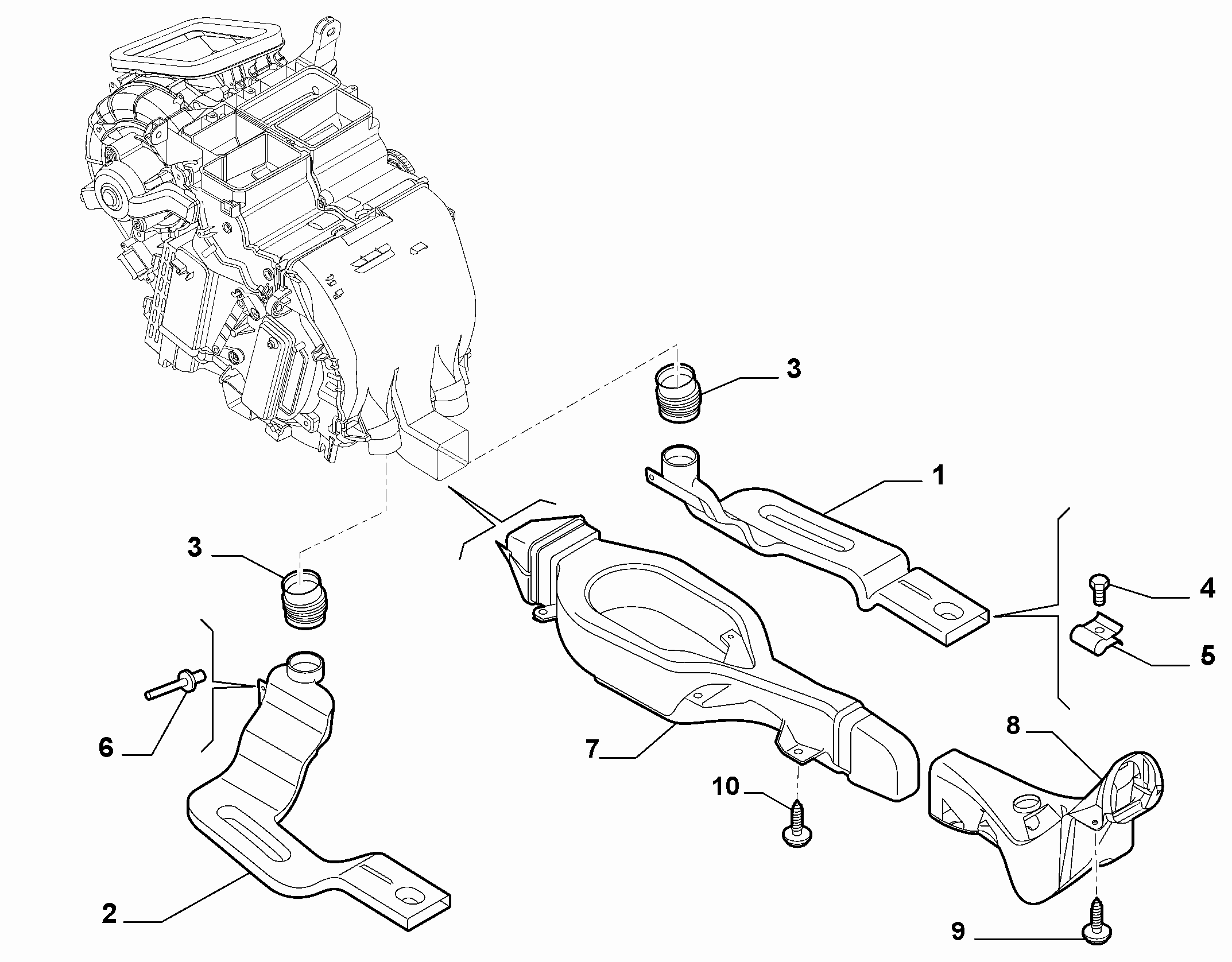 50101-070 REAR AIR DUCT