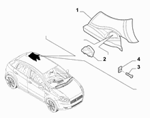 70523-040 INNER REAR PILLAR AND QUARTER GLASS TRIMS