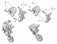55301-010 ALTERNATOR AND MOUNTING