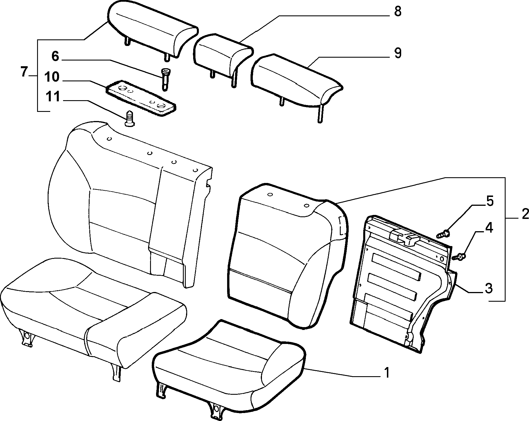 70613/01 REAR SEAT