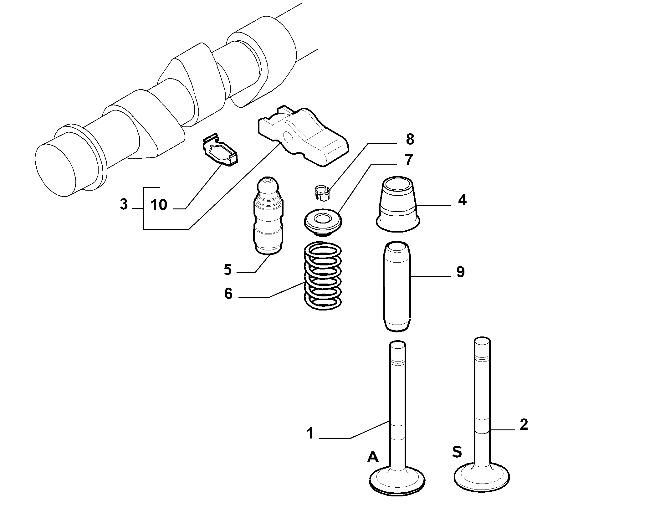 10107-020 VALVE INTAKE AND RELEASE