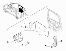 70136-030 REAR WINDOW AND CHANNEL RUNNER