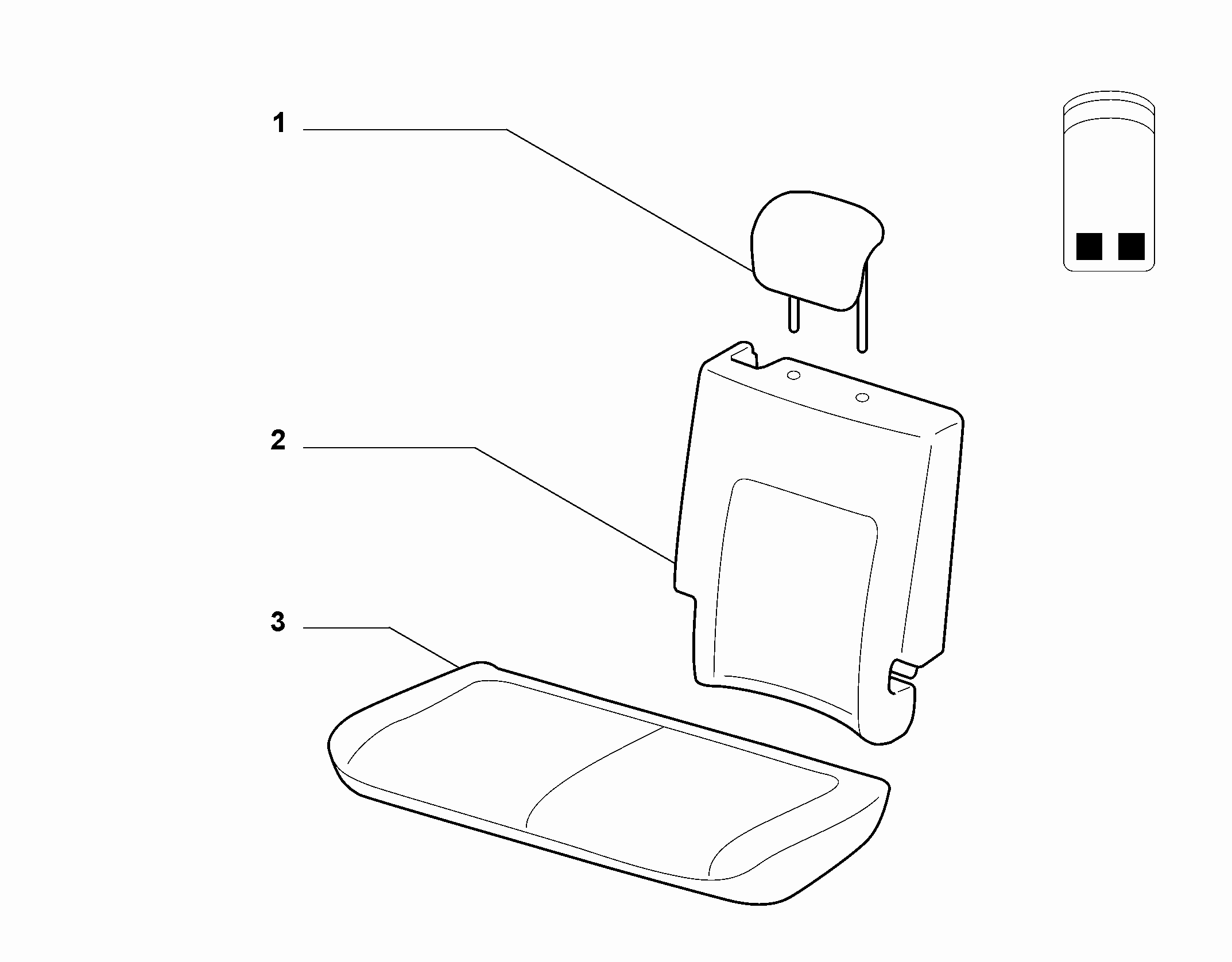 70615/00 REAR SEAT LINING 