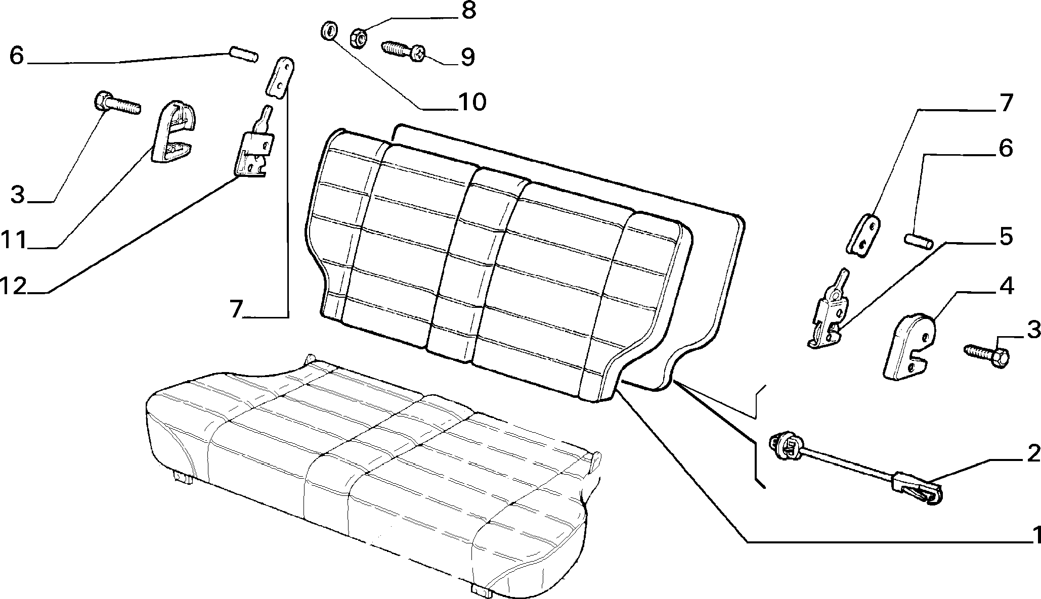 70613/01 REAR SEAT