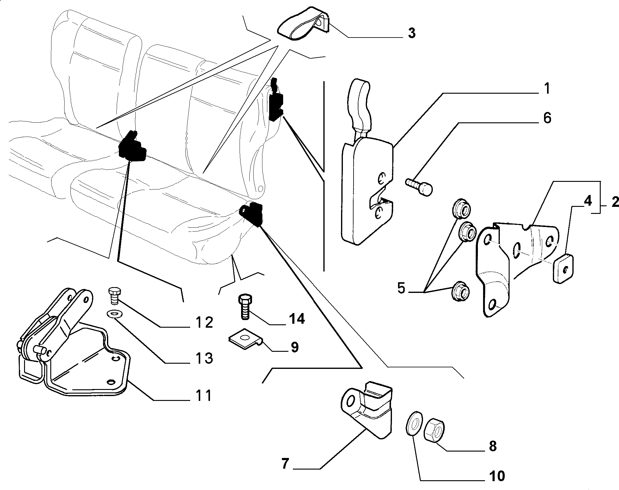 70613/00 REAR SEAT